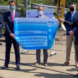 NVR und EU fördern die Umgestaltung des Bahnhofs Herzogenrath mit gut 11 Millionen Euro